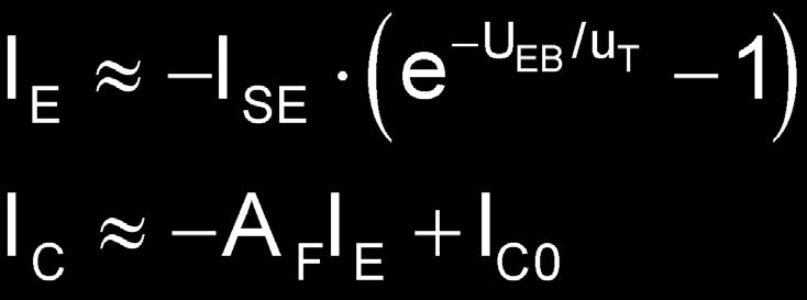 I E I C0 I C Gleichstromübertragungsfaktor A 1 (Emitterergiebigkeit, Emitterwirkungsgrad) I B Ersatzschaltbild
