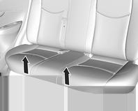 Hinweis Um bei der Bedienung der Rücksitzfläche ausreichend Platz zu haben, die Vordersitze nach vorne schieben und die Vordersitzlehne aufrecht stellen. 1.