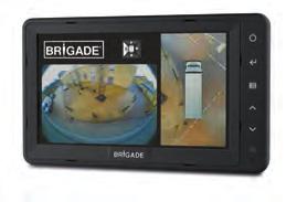 4 Ultraweitwinkelkameras erzeugen Einzelbilder, die in einem 360 Grad Rundumbild auf einem Monitor verzerrungsfrei dargestellt werden.