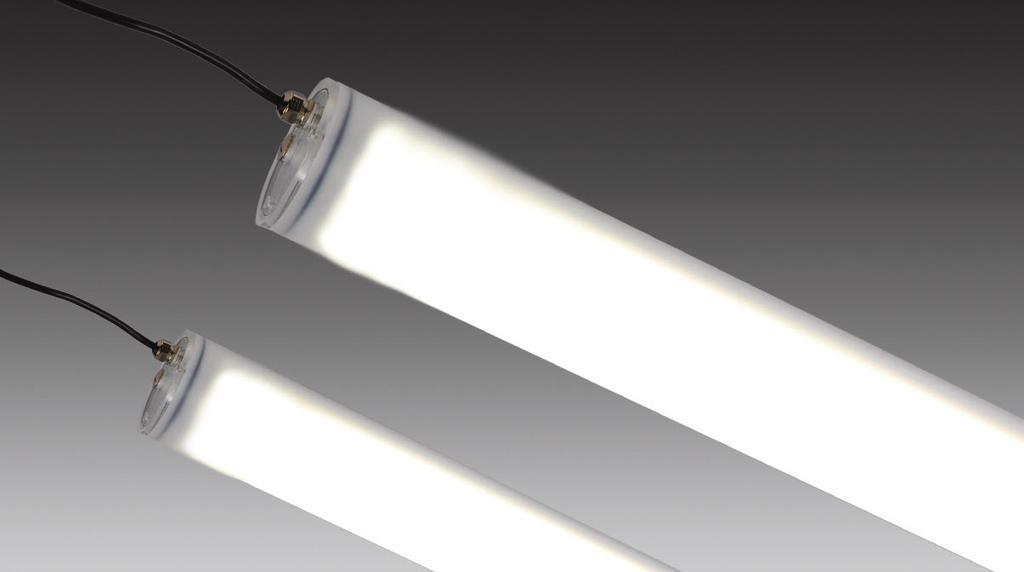 Rohrleuchte XT SatinIce LED LED η= 100.0 % cd / 1000 lm 100 200 IP 67 300 LED-Feuchtraum-Rohrleuchte, satiniertes Rohr aus Acrylglas.