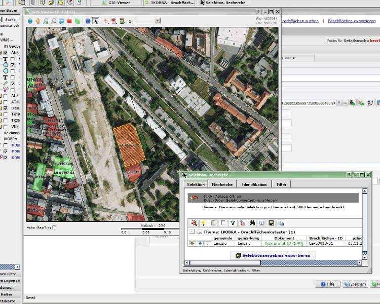 Flächenmanagement in Dateien Datenbank IKOBRA (seit 2011 interkommunal) GIS-basierter interkommunaler Pool von Brachflächen der Kommunen des Grünen Ring Leipzig Generischer Aufbau der