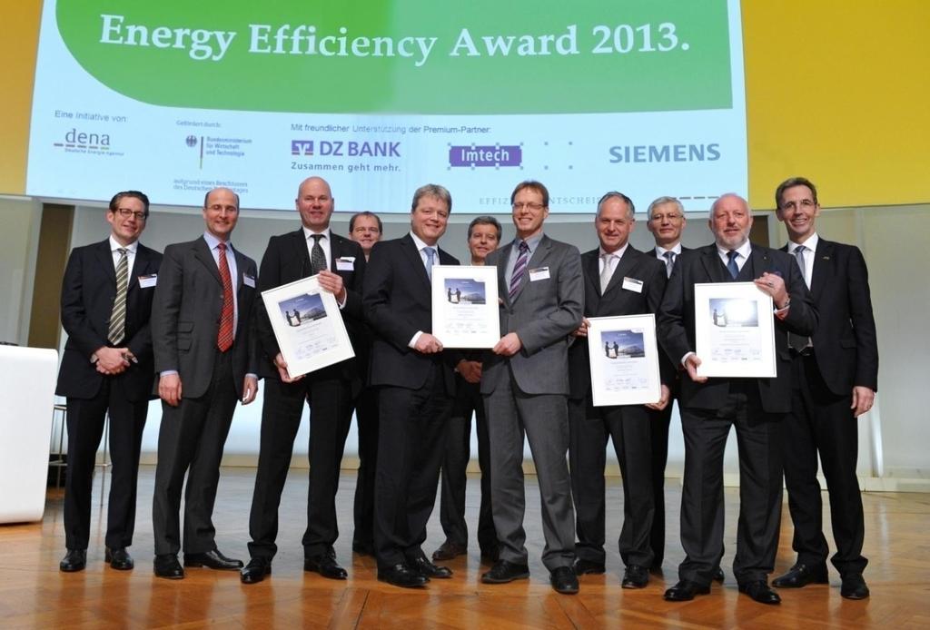 DENA Energy Efficiency Award 2013 Titel der Bewerbung: Strategien zur Steigerung