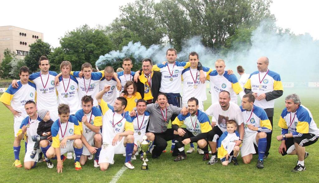 This year, the PFK Piešťany men s team fought their way into the third league. Die U21-Mannschaft des PFK Piešťany erkämpfte sich in der diesjährigen Saison den Aufstieg in die 3. Liga.