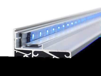 Das LED-Band ist als RGB- oder Monochromvariante erhältlich. Das Halteprofil ist im Lieferumfang enthalten. 3.