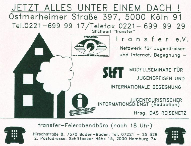 Wenig später unterstützte das Projekt Deutsch-Deutsche Modellseminare das bessere Verständnis zwischen Trägern und ihren Mitarbeiter/-innen aus Deutschland-Ost und DeutschlandWest.