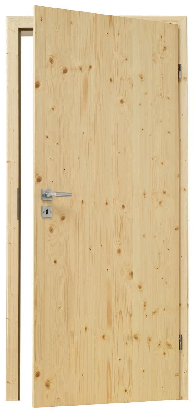Wir bieten diese glatten Türen mit eckigem Überschlag in lackierter und alternativ in unbehandelter Oberfläche