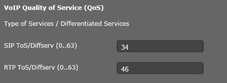 Einstellungen des Telefons über Web-Konfigurator bintec elmeg QoS-Einstellungen (Quality of Service) Auf dieser Seite können Sie die Sprachqualität Ihres IP-Telefons optimieren.