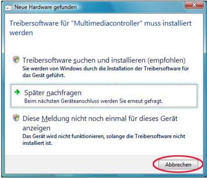 Windows Vista / Windows 7 / Windows 8 / Windows 10 Ist für Ihr Produkt der Marke TechnoTrend noch kein Treiber installiert, so erkennt Windows dies beim Start oder Anschließen automatisch.