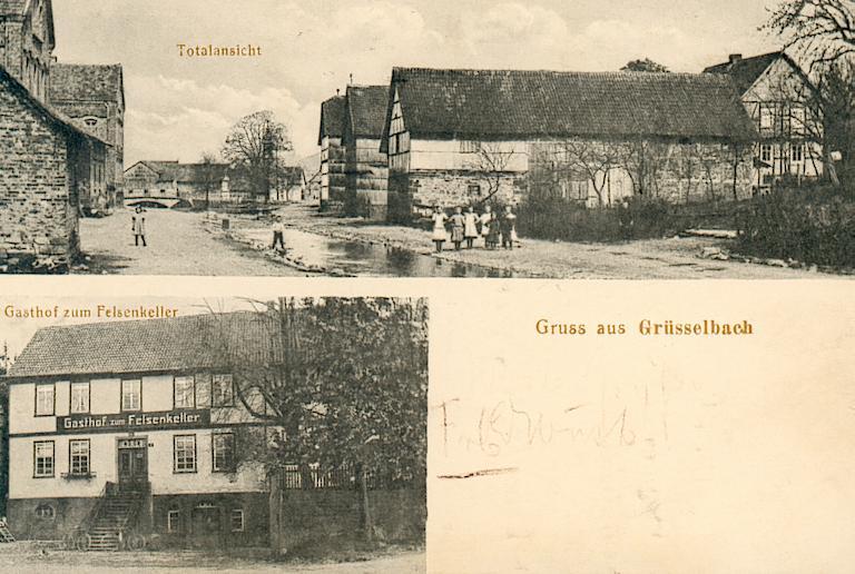 1918 Gruß aus Grüsselbach nach Fulda an Gustel Müller, Hinterburg 12 von Rosa Postkarte: Leihgabe Wendelin Priller Impressum: Herausgeber: