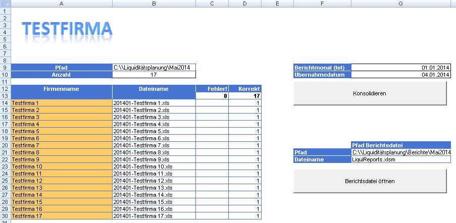 auswerten Daten per Excel einsammeln