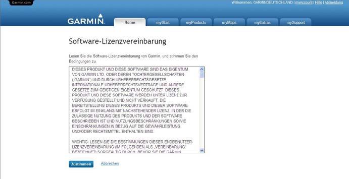 Installation des Garmin Communicator-Plug-In Um die Kommunikation zwischen Ihrem Gerät und der Webseite herzustellen, ist es notwendig, das Garmin Communicator-Plug-In zu installieren.