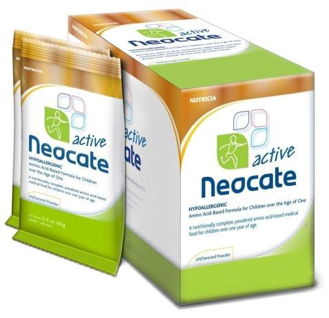 NEOCATE Active Besonders geeignete Spezialnahrung zum Ersatz für Kuhmilch bei Kuhmilchallergie im Rahmen einer allergenarmen Beikost-Ernährung.