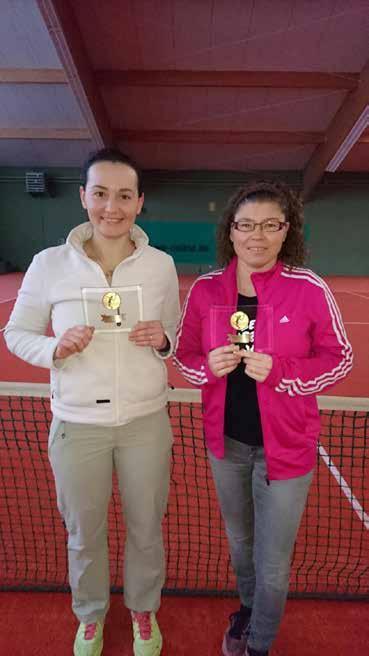 Bopfinger Spielerinnen Inna Kuzmenko und Simone Knaub holen beide den Bezirksmeistertitel nach Bopfingen Bei den Hallen-Tennis-Bezirksmeisterschaften in Schwäbisch Hall holte sich unsere Bopfinger