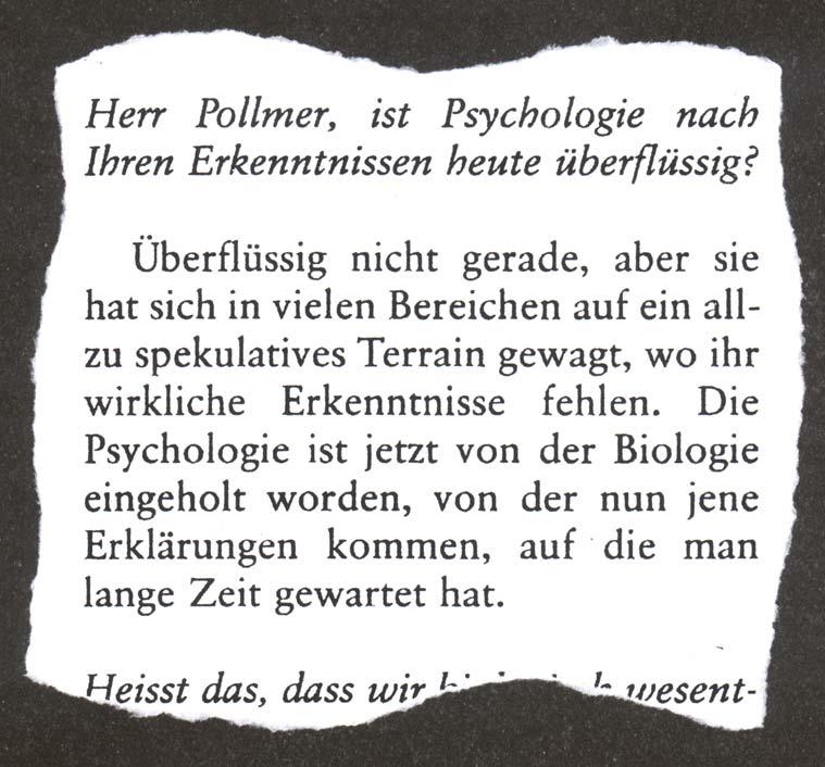 Interdisziplinarität Herausforderungen NZZ-Folio 8/97, S.