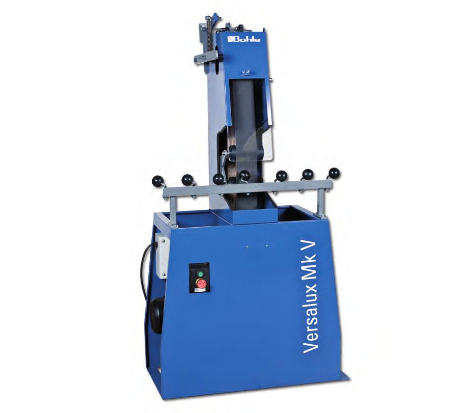 Bandschleifmaschine Versalux MkV Eigenschaften Manuelle Maschine mit einer Bandgeschwindigkeit Für einfache Schleifarbeiten Integriertes