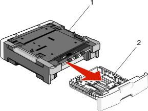 Installieren von Hardwareoptionen VORSICHT - VERLETZUNGSGEFAHR: Der Drucker wiegt mehr als 18 kg und zum sicheren Umsetzen sind mindestens zwei kräftige Personen notwendig.