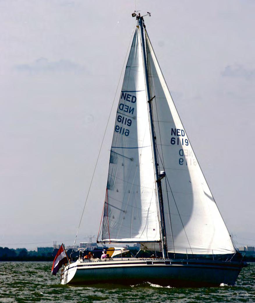 Abbildung 2.1: Segelyacht am Wind bei leichtem Wetter.