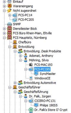 Scan und Stammdaten Die Kombination aus Inventarinformationen in Verbindung mit Organisationsstrukturen eines Unternehmens macht Asset.