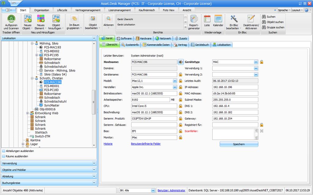 FCS Scanner detailliertes Auslesen der Hard- und Softwaredaten MacOS-Scan Detailliertes Auslesen der Hardware-, Softwareund Netzwerkdaten von Apple Mac basierten Endgeräten (MacOS Betriebssysteme 10.
