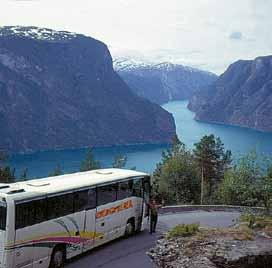 Hier erreichen wir nun den längsten Fjord, Sognefjord, und fahren weiter nach Aurland. Möglichkeit zur Fahrt mit der Flambahn.