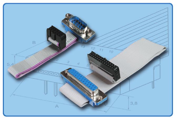 Multiflex Leiterplattenverbinder Multiflex Wannen-Steckerleisten Multiflex IC-Sockel Verbinder D-Sub IDC Centronics IDC Flachbandkabel Kundenspezifische