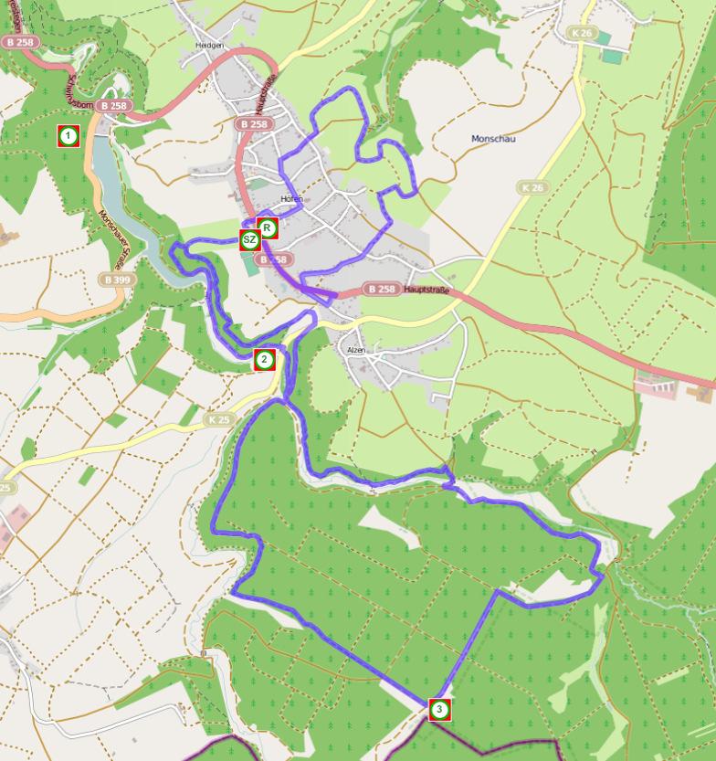 III. Perlenbachtal und Höfen Kosmos Map data CCBYSA 2010 OpenStreetMap.