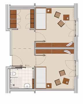 8 Die Grundrisse Großzügige Zimmer Sie haben die Wahl: Drei verschiedene Zimmertypen bietet das AWO-Seniorenheim Mertingen. Praktisch geschnitten sind sie alle.