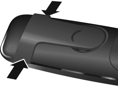 Gürtelclip Am Mobilteil sind seitliche Aussparungen zur Montage des Gürtelclips vorhanden.
