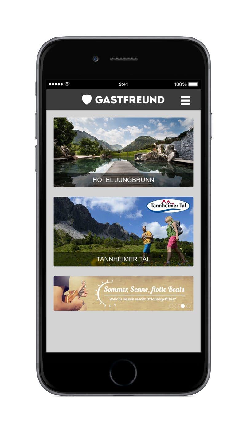 Digitale Gästemappe. Mobiler Reiseführer. Für einige Urlaubsregionen steht zudem ein Reiseführer in der App bereit.