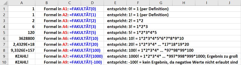 Funktionen in Excel 2016 (Beispiele) Seite 12 von 23 POTENZ Gibt als Ergebnis eine potenzierte Zahl