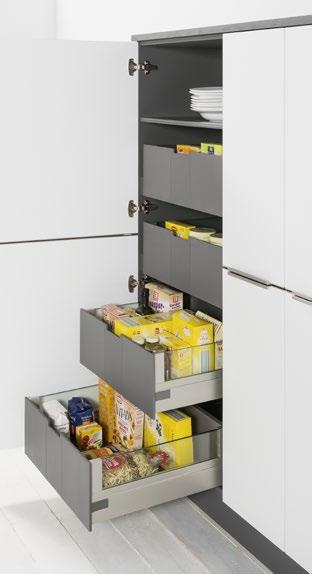 Pull-out cupboard with interior