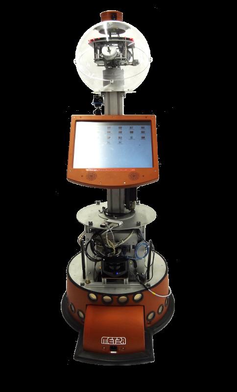 20 2. Anforderungsanalyse und Systemüberblick Omnidirektionale Kamera Kopf Touch-Display Tiefenkamera auf Schwenk-Neige-Einheit Laserscanner Abbildung 2.1.