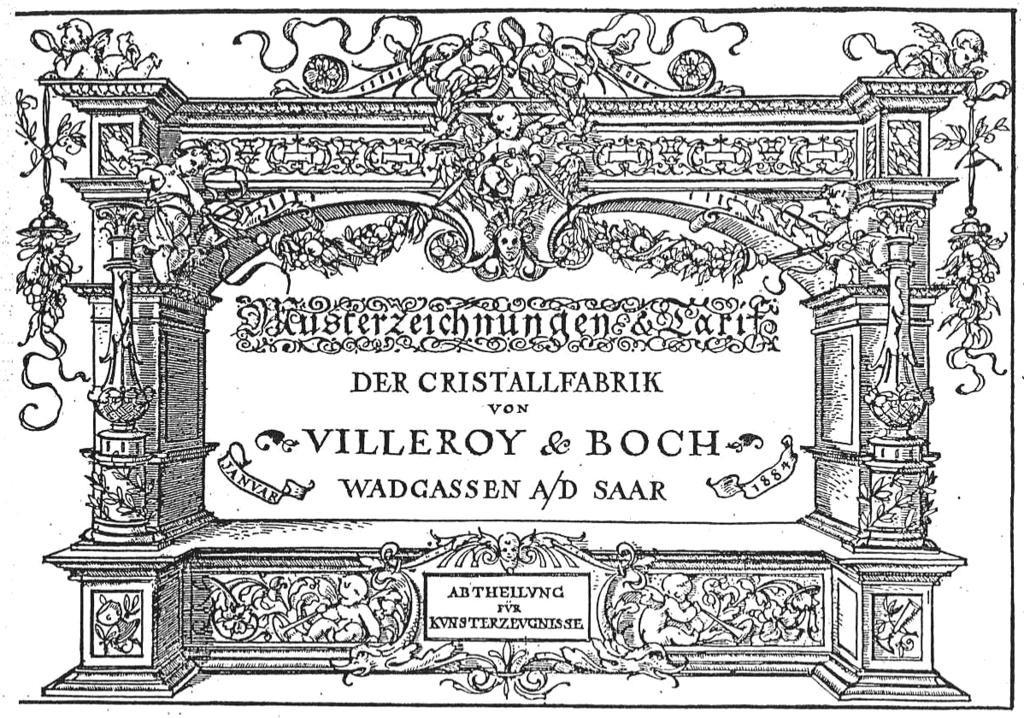 Abb. 2004-1-07/001 MB Villeroy & Boch 1884, Einband, Sammlung Valentin Musterbücher Pressglas Villeroy & Boch, 1874, 1884, 1898, 1908 (Auszüge) neu Zur Verfügung gestellt von Prof.