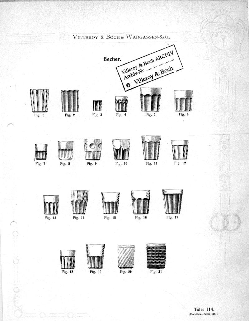 Abb. 2006-1-18/022 MB Villeroy & Boch 1908, Gepresste Gegenstände, Tafel 114, Fig.