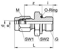 mit Conovor O-Ringabdichtung (NBR) avec joint torique Conovor (NBR) with Conovor O-ring seal (NBR) SO 41124 OR Type -d -G Mat.-Nr.