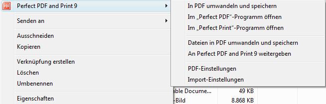 INTEGRATION IN STANDARD-ANWENDUNGEN PDFs aus anderen Dateien oder aus dynamischen Dateien sowie das Öffnen des PDF-Programms mit nur wenigen Mausklicks.