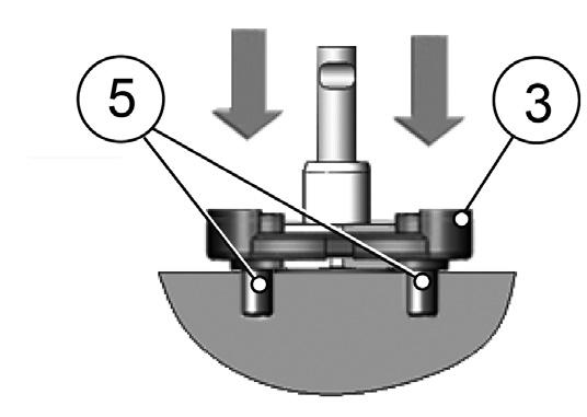 8.3.7.4 Montage des Nadelbetätigungszylinders auf dem Heißkanalverteiler 1) Positionieren Sie die Zwischenplatte (3) auf dem Verteiler.