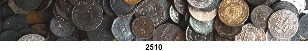 ..Sehr schön bis vorzüglich 80,- 2506 LOT von 335 meist Privatnotmünzen (viele verschiedene). Dabei einige mit einem Menzelkatalogwert um 10 Euro.