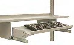 Untertisch - Tastaturauszug 0 42442 110,00 Tastaturauszug unter der Ablage Schwenkbarer Tastaturauszug und Mausablage. Montage unter gerader Stahlblechablage.