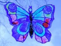 1 MARIMA Schmetterling, Schmetterling Ein Schmetterlings-Fensterbild, ein MariMa-Symbol, ein Gedicht und ein Gleichnis.