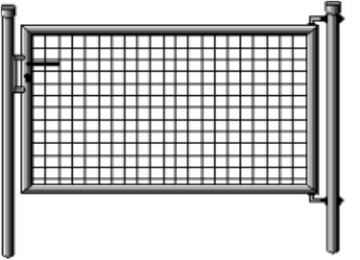 ZAUNHAUS Gartentorlinie PKW Tore mit Schweißgitterfüllung, Rundrohrrahmen aus Stahlrohren, DIN 2394, Durchmesser ca.