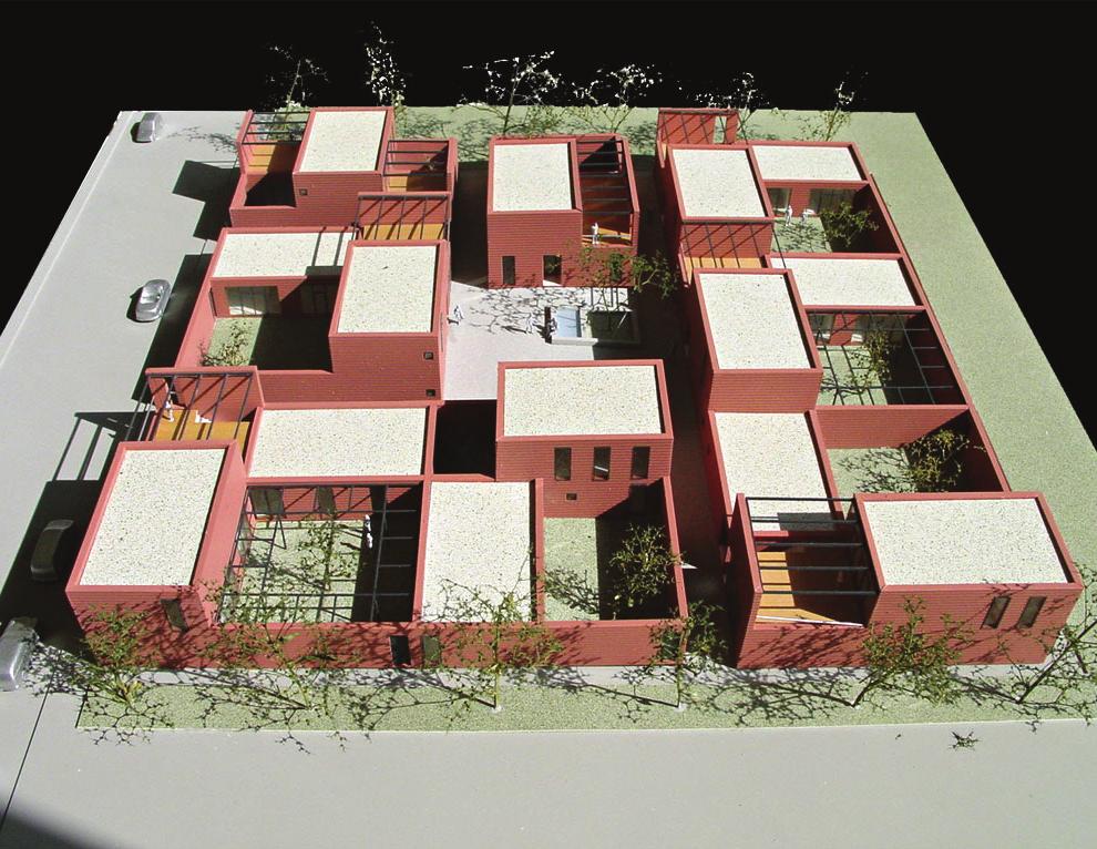12. Bezirk, Wien Köln-Königsdorf, Modell der Atrium-Häuser Architekturbüro Schwalm-Theiss & Gressenbauer ZT Prof.