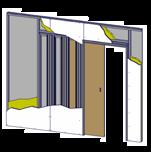 Schiebetürzargen LineaCompact für Ständerwerk in der Wand laufend + grundiert + pulverbeschichtet Profil lsidw 1-teilig vormontiert Kastenbauweise ermöglicht Einbau in Ständerwerkswände ab 100 mm
