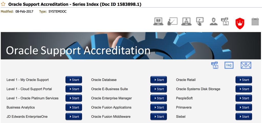 Oracle Service Request Accreditation => Doc