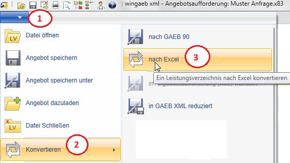Handbuch Version 4.5 Seite 40 / 43 9. Kalkulation der Einheitspreise in MS Excel Diese Funktion ist in den Plus -Lizenzen verfügbar (z.b. AN Plus, AG Plus, wingaeb für SAP) 9.1.