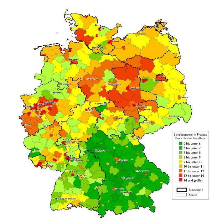 Überschuldungssituation in Deutschland 2017 Trotz wirtschaftlich guter Lage steigt die Zahl überschuldeter Menschen in Deutschland Jeder zehnte Einwohner von Überschuldung betroffen