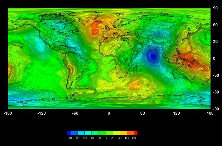 GOCE: Gravity field and steady-state Ocean Circulation Explorer Ergebnis ermittelt aus
