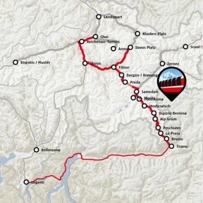 Zugreise Europa Schweiz Bernina Express Reiseübersicht Eine der spektakulärsten Alpenüberquerungen: Der Bernina Express von Chur / Davos / St.