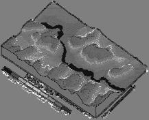 Englisch: DTM, digital terrain model sieht 3d