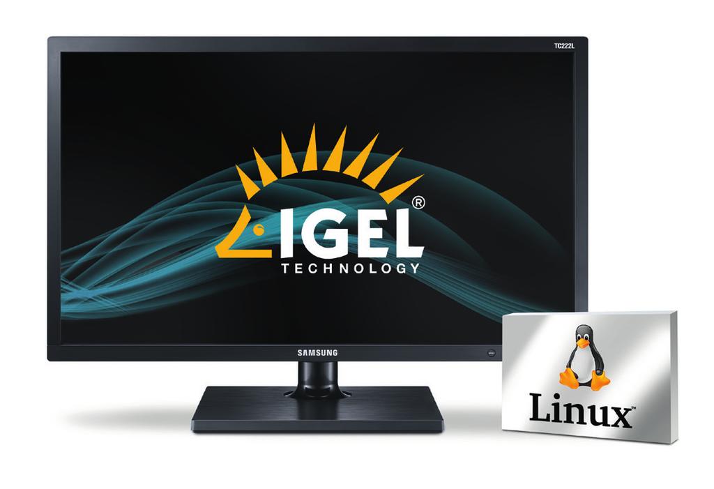 Management Suite Die Thin Clients der Samsung TCL Serie nutzen das Betriebssystem IGEL Linux Samsung Edition, das den Fernzugriff auf das Netzwerk und Online-Programme ermöglicht.